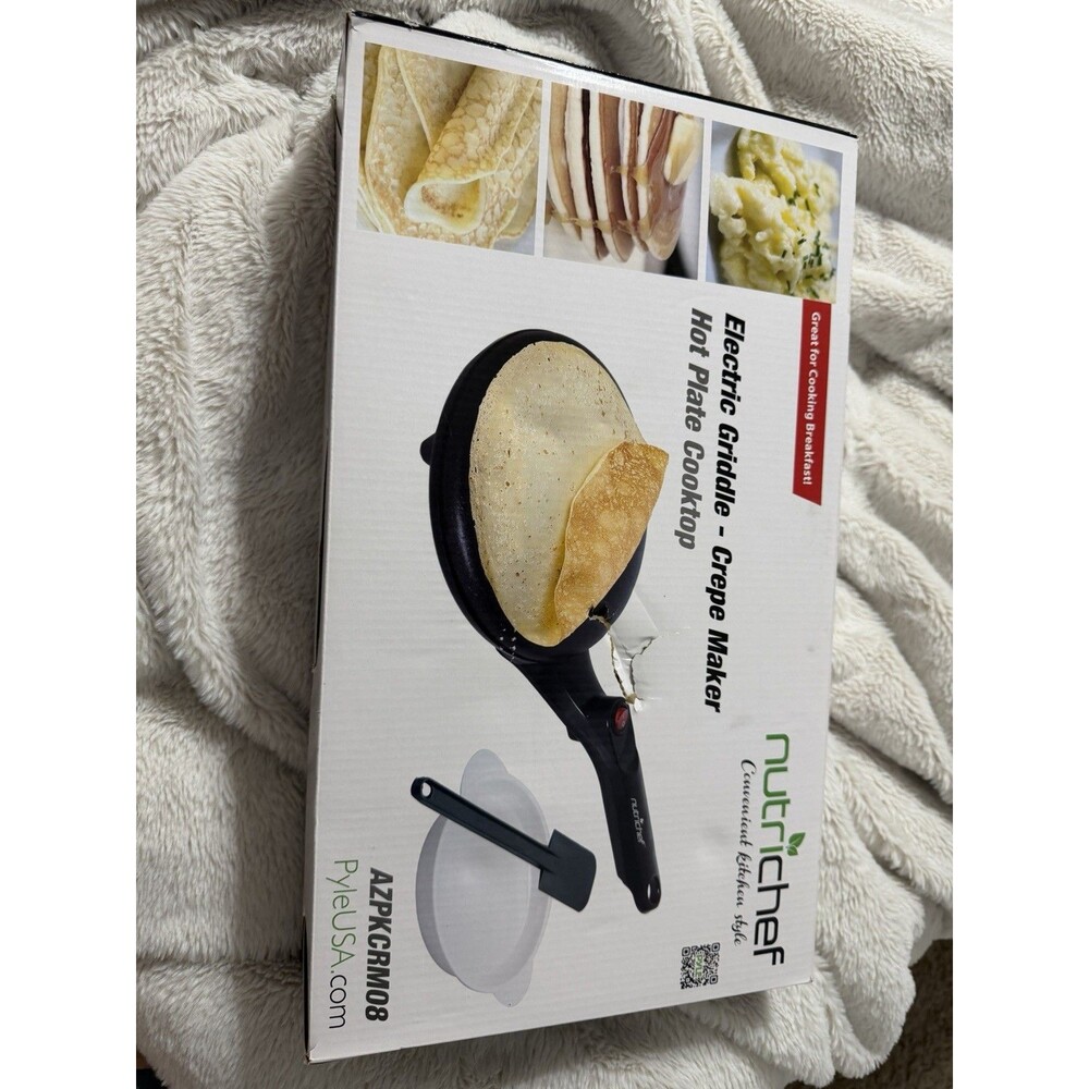 NutriChef Electric Griddle - Crepe Maker Hot Plate Cooktop